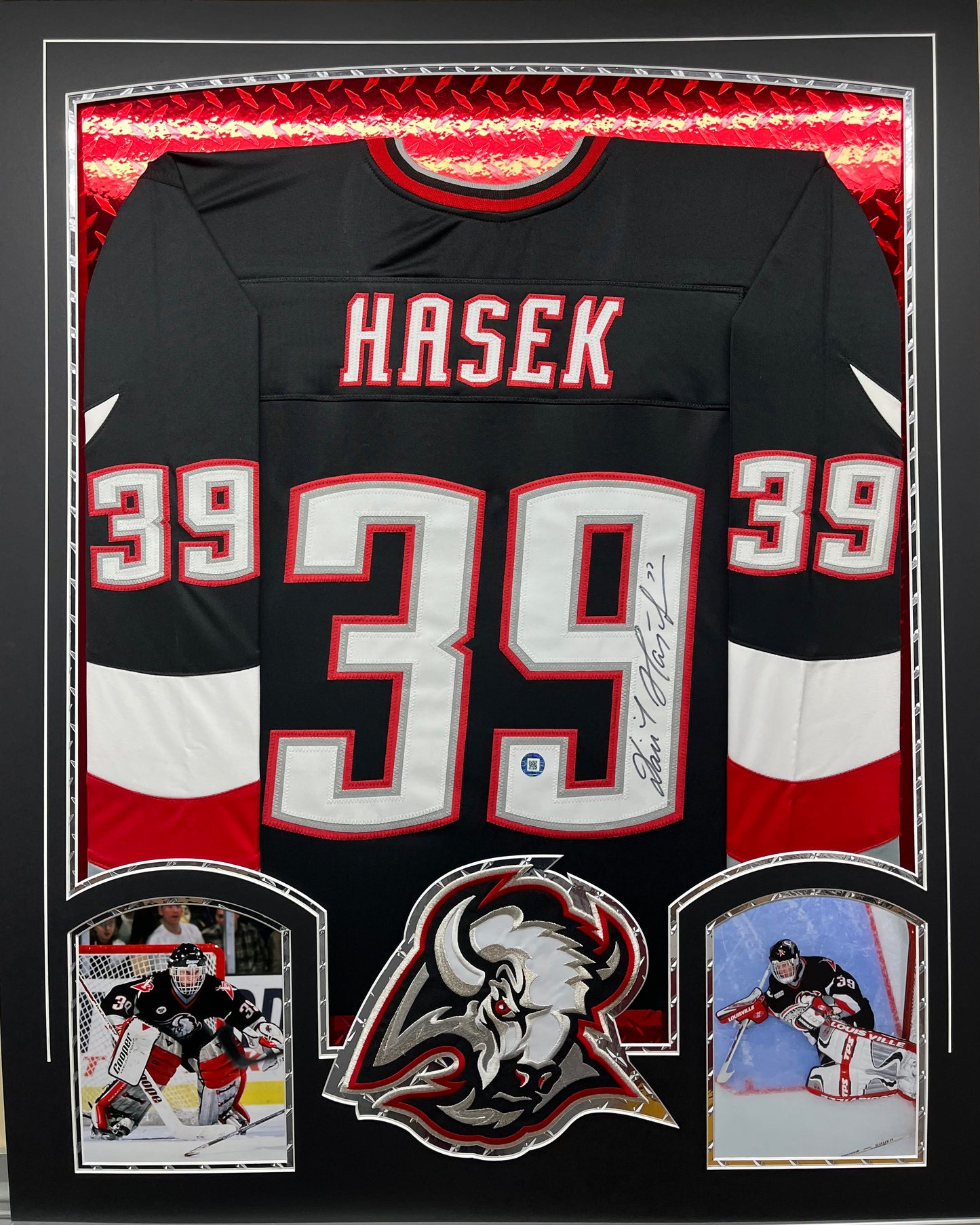 Dominik Hasek Framed Jersey