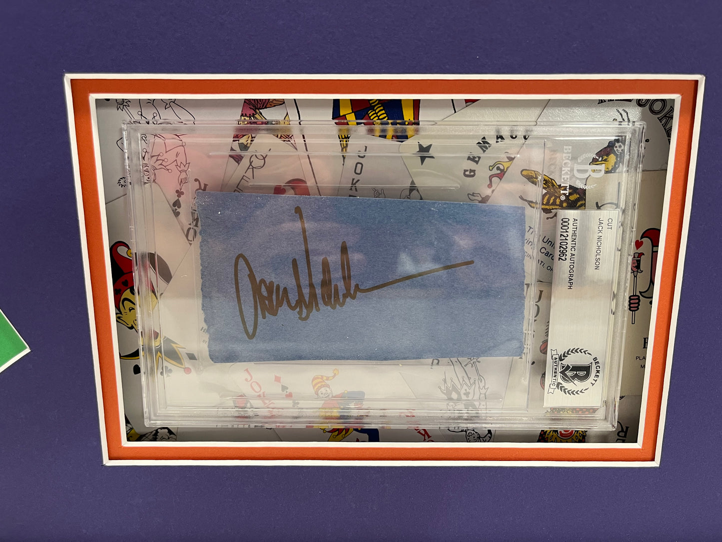 Signed Jack Nicholson Cut Auto with Custom 16x20