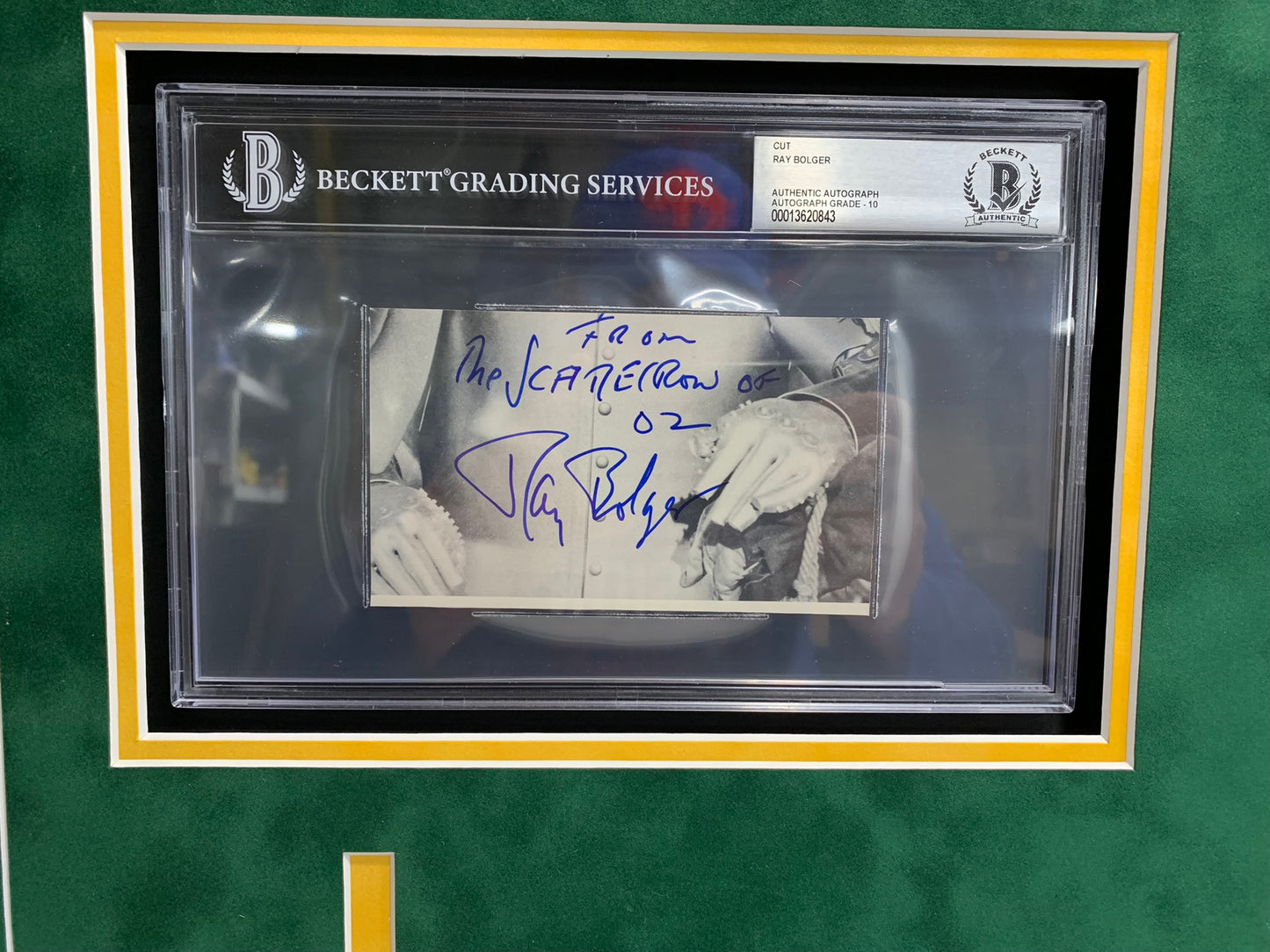 Quad Signed/Graded Wizard of Oz Frame (Garland, Lahr, Bolger, Haley)