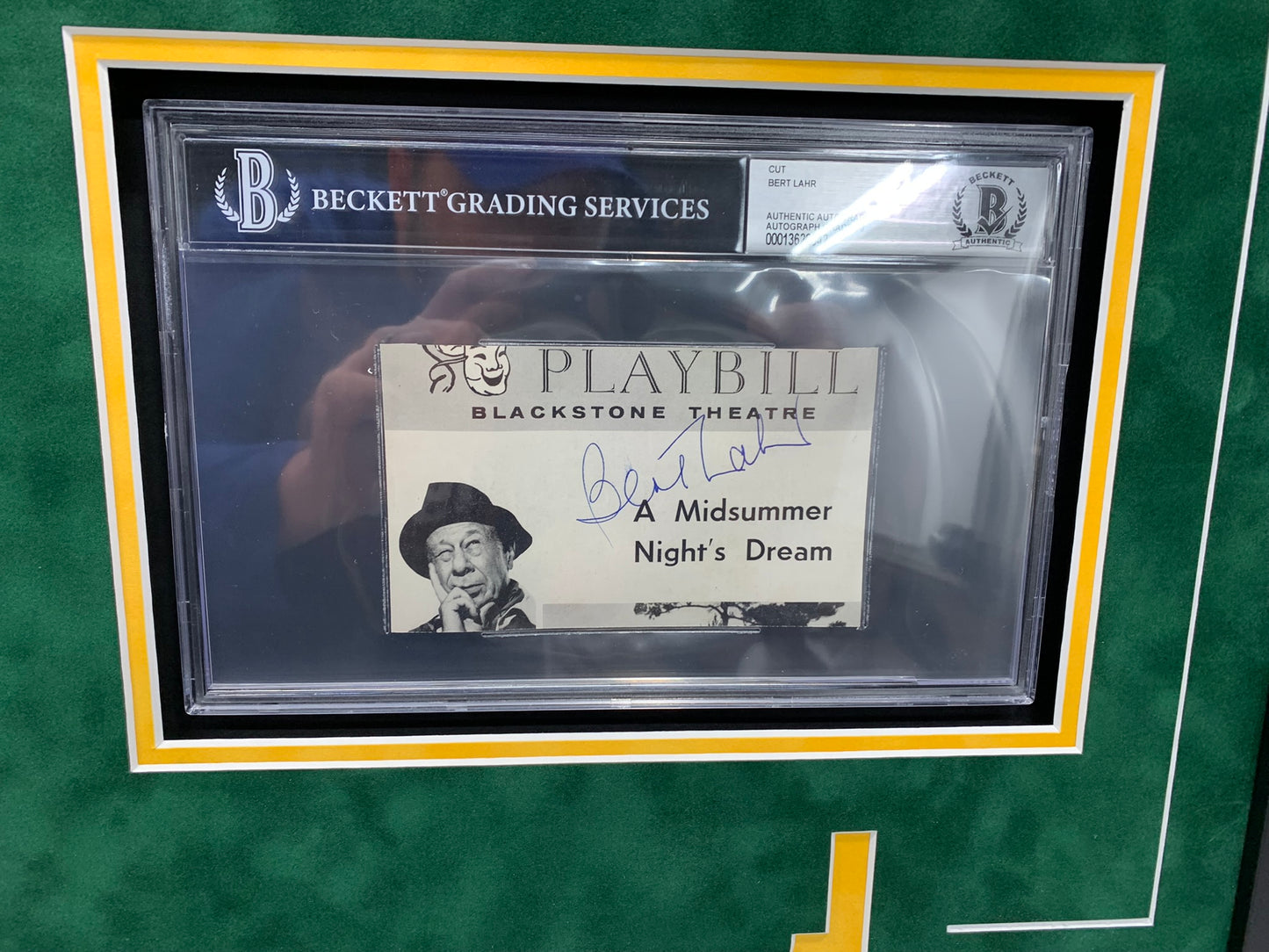 Quad Signed/Graded Wizard of Oz Frame (Garland, Lahr, Bolger, Haley)
